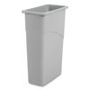 Boardwalk 23 gal Rectangular Prism Trash Can, Gray, Open Top, Plastic 1868188